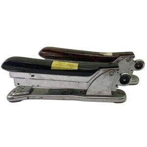 Vintage Aceliner Executive Staplers Made in USA Lot Of 2. Brown And Black